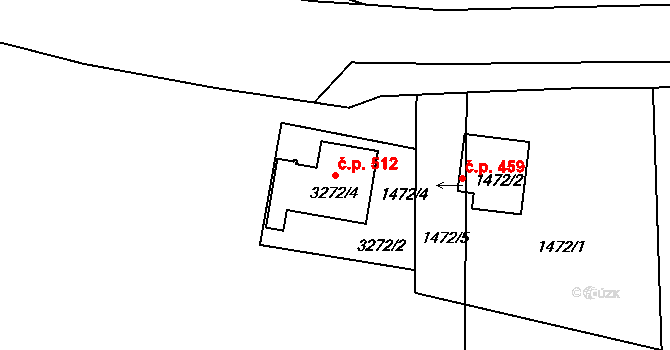 Podmoklice 512, Semily na parcele st. 3272/4 v KÚ Semily, Katastrální mapa