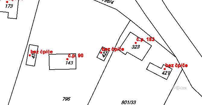 Smolné Pece 39675297 na parcele st. 422 v KÚ Smolné Pece, Katastrální mapa