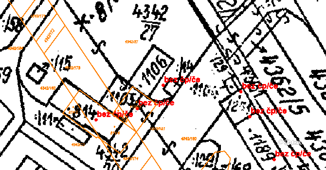 Kobylí 41300297 na parcele st. 1106/2 v KÚ Kobylí na Moravě, Katastrální mapa
