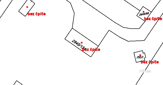 Plzeň 46473297 na parcele st. 2945/134 v KÚ Bolevec, Katastrální mapa