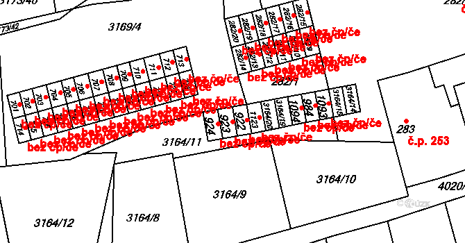Kryry 47115297 na parcele st. 923 v KÚ Kryry, Katastrální mapa