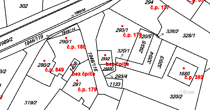 Třebechovice pod Orebem 47700297 na parcele st. 293/2 v KÚ Třebechovice pod Orebem, Katastrální mapa