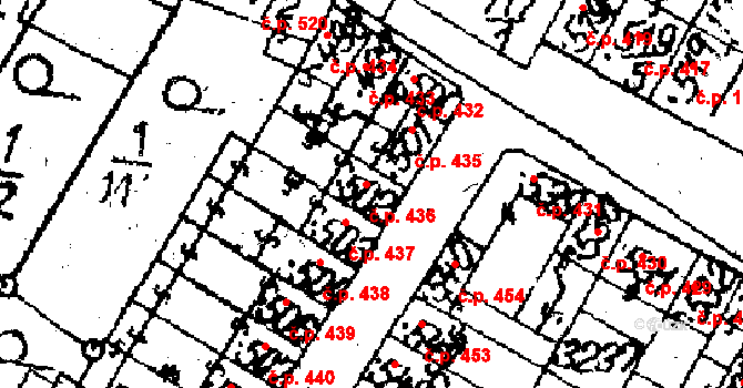 Jaroměřice nad Rokytnou 436 na parcele st. 502 v KÚ Jaroměřice nad Rokytnou, Katastrální mapa