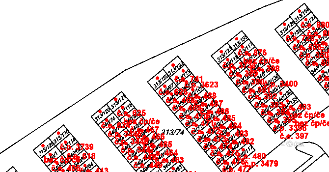 Vyškov-Předměstí 468, Vyškov na parcele st. 340/97 v KÚ Vyškov, Katastrální mapa