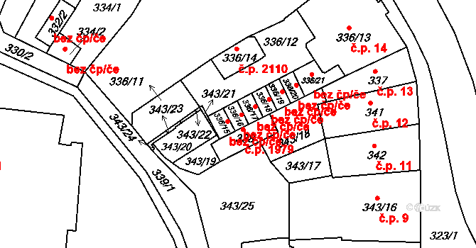 Tachov 41337298 na parcele st. 336/16 v KÚ Tachov, Katastrální mapa