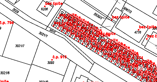 Havlíčkův Brod 50027298 na parcele st. 3436 v KÚ Havlíčkův Brod, Katastrální mapa