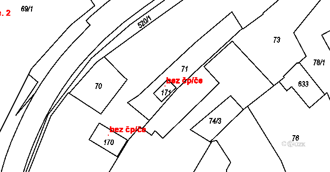 Zdounky 138969299 na parcele st. 171 v KÚ Nětčice, Katastrální mapa