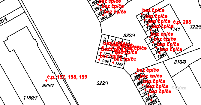 Broumov 40084299 na parcele st. 1737 v KÚ Broumov, Katastrální mapa