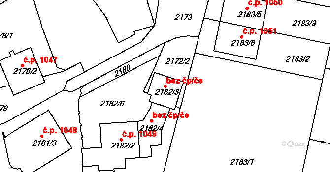 Jemnice 43371299 na parcele st. 2182/3 v KÚ Jemnice, Katastrální mapa
