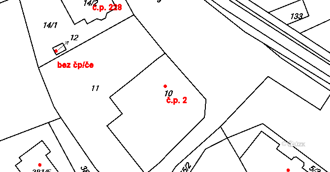 Klepačov 2, Blansko na parcele st. 10 v KÚ Klepačov, Katastrální mapa