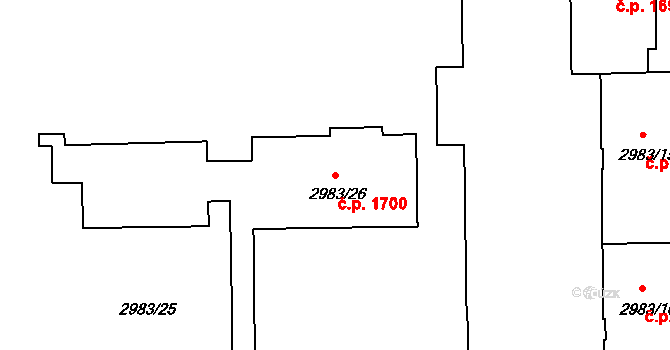 Pelhřimov 1700 na parcele st. 2983/26 v KÚ Pelhřimov, Katastrální mapa