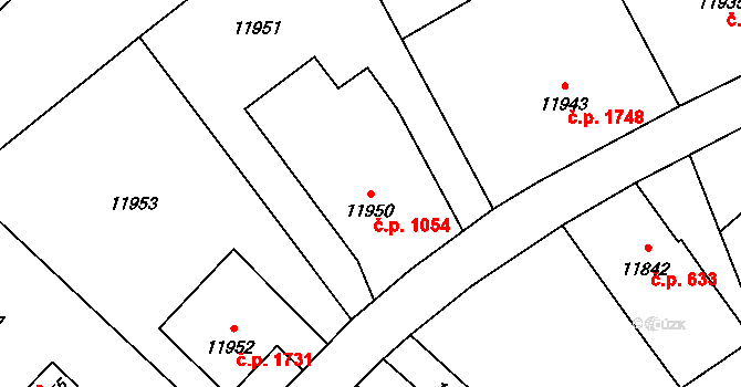 Vsetín 1054 na parcele st. 11950 v KÚ Vsetín, Katastrální mapa