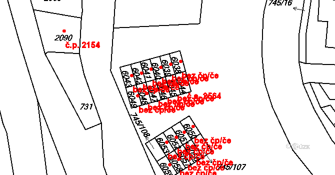 Jablonec nad Nisou 2562, Katastrální mapa