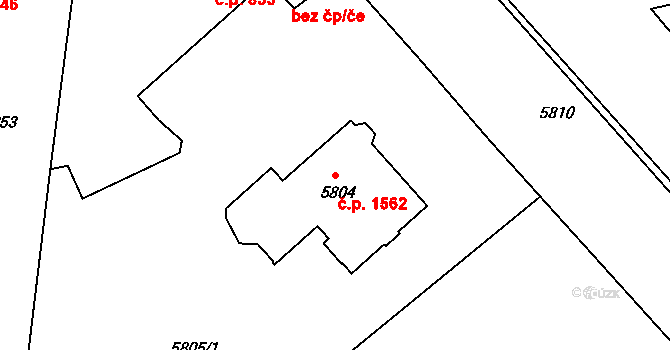 Varnsdorf 1562 na parcele st. 5804 v KÚ Varnsdorf, Katastrální mapa