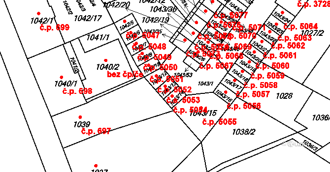 Znojmo 5053 na parcele st. 1043/13 v KÚ Znojmo-město, Katastrální mapa