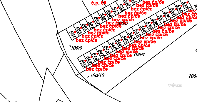 Žebrák 43629300 na parcele st. 547 v KÚ Žebrák, Katastrální mapa