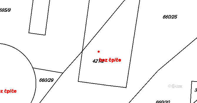 Červené Janovice 49948300 na parcele st. 421/1 v KÚ Červené Janovice, Katastrální mapa