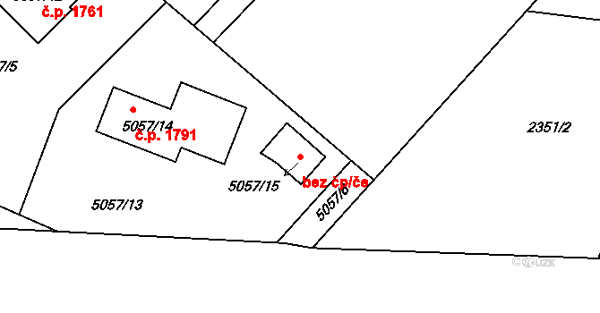 Rychnov nad Kněžnou 86821300 na parcele st. 5057/15 v KÚ Rychnov nad Kněžnou, Katastrální mapa