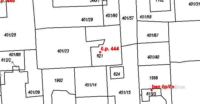 Přibyslav 444 na parcele st. 621 v KÚ Přibyslav, Katastrální mapa