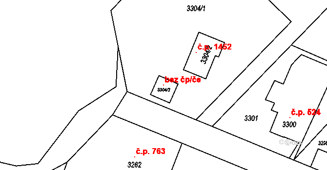 Orlová 103487301 na parcele st. 3304/3 v KÚ Poruba u Orlové, Katastrální mapa