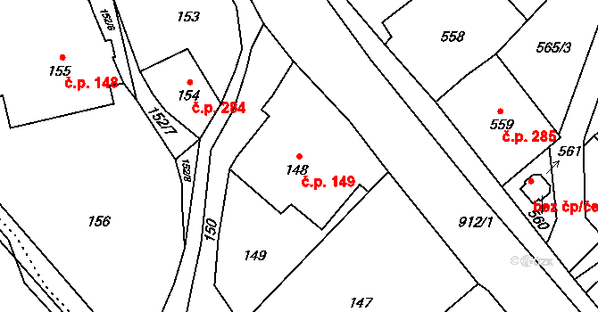 Janovice 149, Rýmařov na parcele st. 148 v KÚ Janušov, Katastrální mapa