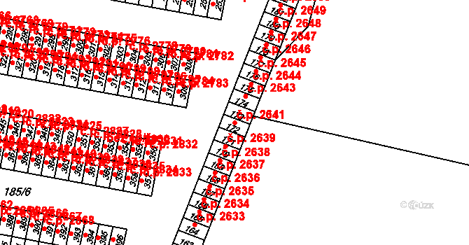 Brníčko 2641, Uničov na parcele st. 172 v KÚ Brníčko, Katastrální mapa
