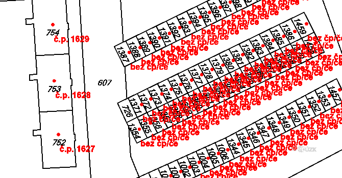 Nový Jičín 38923301 na parcele st. 1374 v KÚ Nový Jičín-Dolní Předměstí, Katastrální mapa