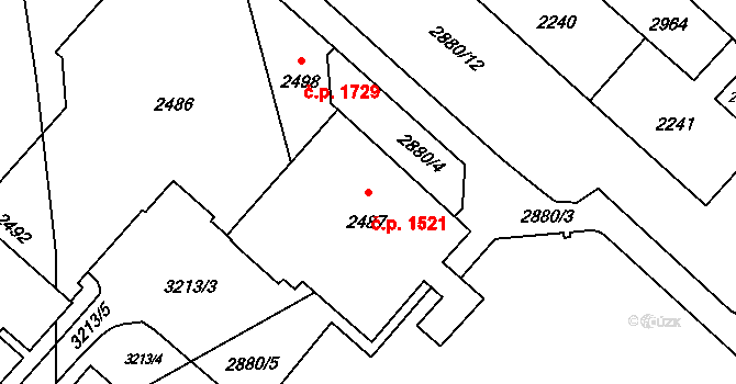 Opava 41433301 na parcele st. 2487 v KÚ Kateřinky u Opavy, Katastrální mapa