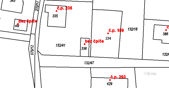 Chotoviny 42237301 na parcele st. 336 v KÚ Chotoviny, Katastrální mapa