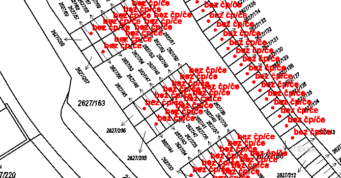 Opava 43785301 na parcele st. 2627/48 v KÚ Opava-Předměstí, Katastrální mapa