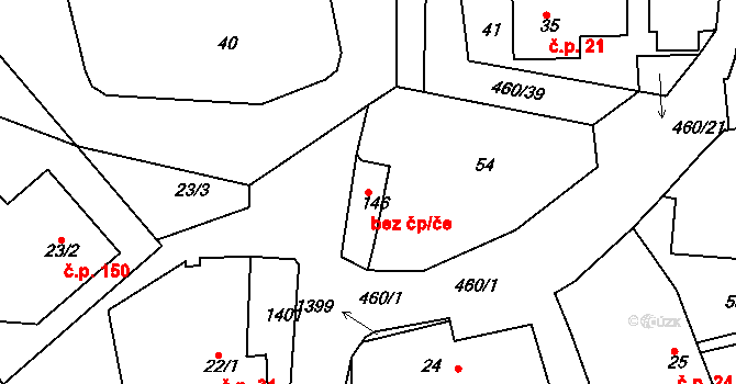 Dušejov 44500301 na parcele st. 146 v KÚ Dušejov, Katastrální mapa