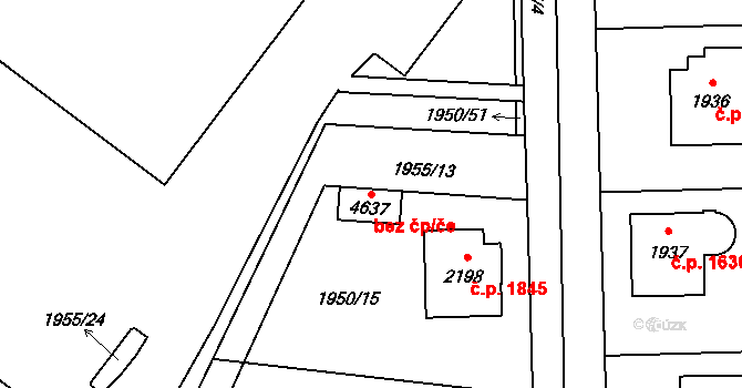 Šumperk 44963301 na parcele st. 4637 v KÚ Šumperk, Katastrální mapa