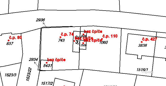 Trutnov 45026301 na parcele st. 2529 v KÚ Trutnov, Katastrální mapa
