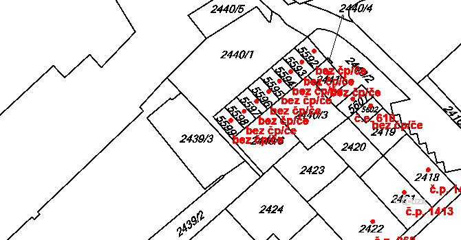 Chomutov 45052301 na parcele st. 5599 v KÚ Chomutov I, Katastrální mapa
