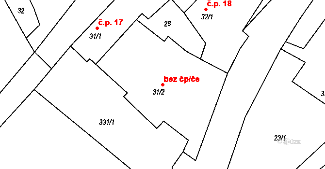 Mezilesí 45272301 na parcele st. 31/2 v KÚ Mezilesí, Katastrální mapa