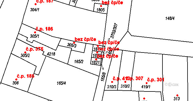 Dobřany 46230301 na parcele st. 1672 v KÚ Dobřany, Katastrální mapa