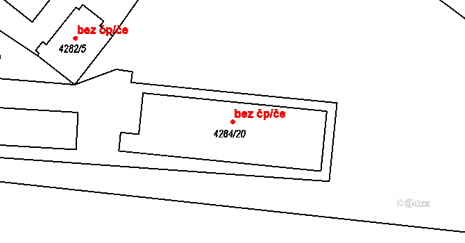 Praha 46670301 na parcele st. 4284/20 v KÚ Horní Počernice, Katastrální mapa