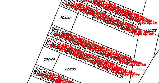 Lišov 46942301 na parcele st. 668 v KÚ Lišov, Katastrální mapa