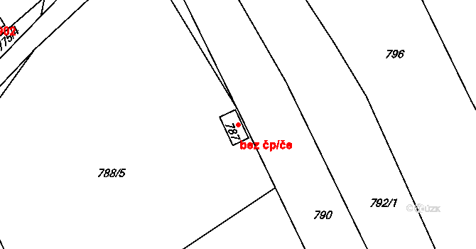 Buchlovice 47193301 na parcele st. 787 v KÚ Buchlovice, Katastrální mapa