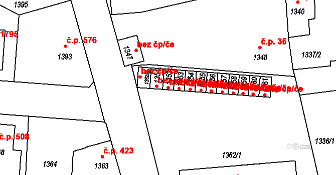 Úvaly 48443301 na parcele st. 1352 v KÚ Úvaly u Prahy, Katastrální mapa