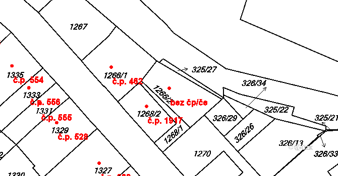 Pelhřimov 48472301 na parcele st. 1266/2 v KÚ Pelhřimov, Katastrální mapa