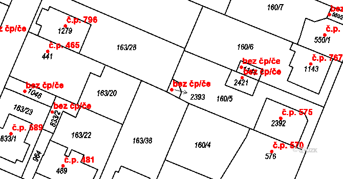 Kralupy nad Vltavou 48672301 na parcele st. 2393 v KÚ Lobeček, Katastrální mapa