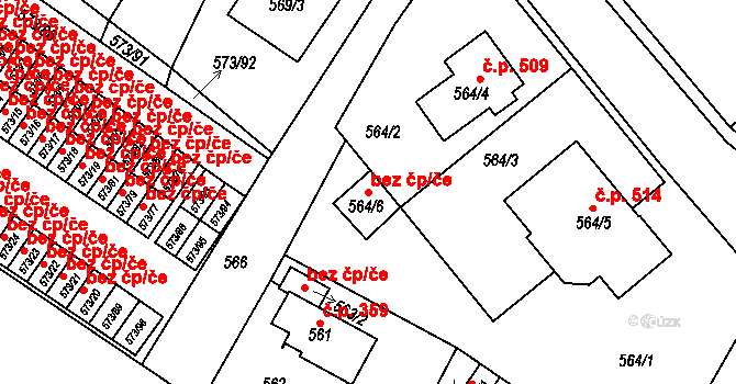 Novosedlice 49305301 na parcele st. 564/6 v KÚ Novosedlice, Katastrální mapa