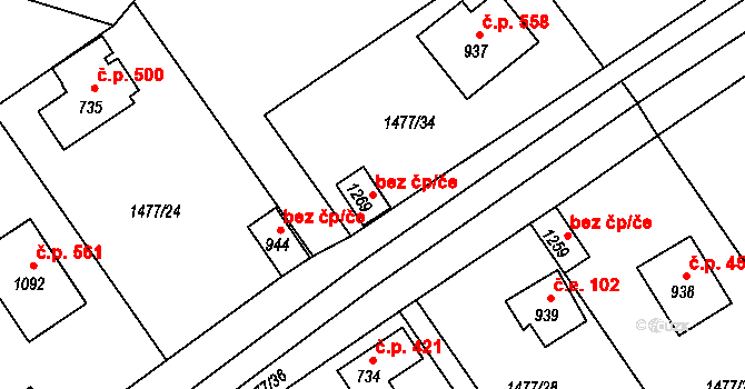 Zbiroh 49548301 na parcele st. 1269 v KÚ Zbiroh, Katastrální mapa