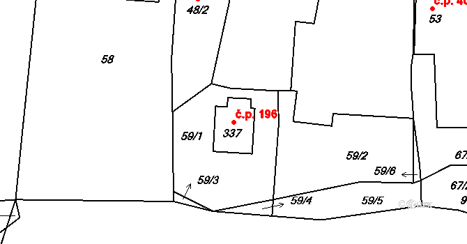 Starý Rožmitál 196, Rožmitál pod Třemšínem na parcele st. 337 v KÚ Starý Rožmitál, Katastrální mapa