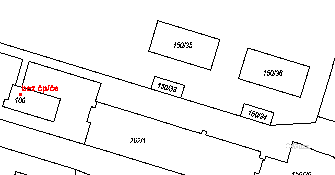 Rožnov 91839301 na parcele st. 150/33 v KÚ Neznášov, Katastrální mapa