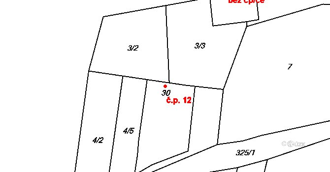 Benetice 12, Světlá nad Sázavou na parcele st. 30 v KÚ Benetice u Světlé nad Sázavou, Katastrální mapa