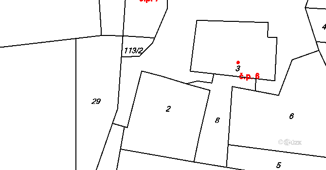 Moudrov 4, Obrataň, Katastrální mapa