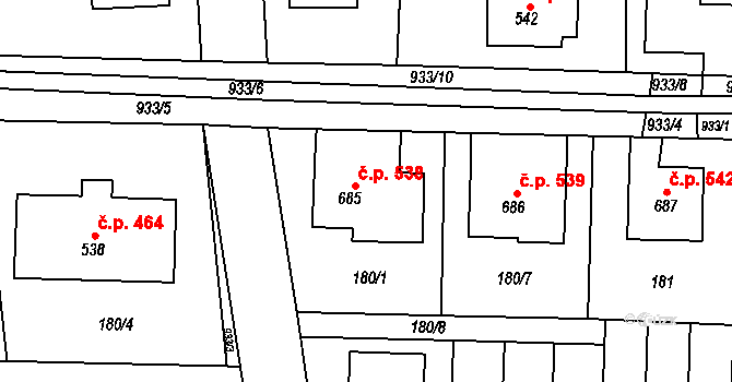 Horní Jelení 40385302 na parcele st. 685 v KÚ Horní Jelení, Katastrální mapa