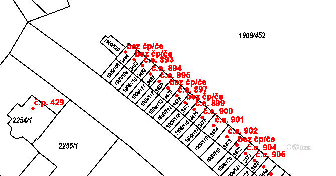 Kopřivnice 43122302 na parcele st. 3479 v KÚ Kopřivnice, Katastrální mapa
